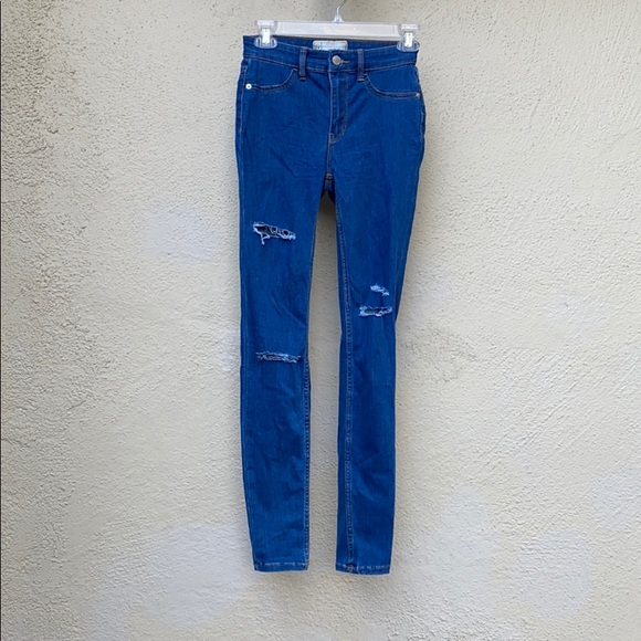 FREE PEOPLE Destroyed Long & Lean Skinny Jeans - Picture 2 of 7